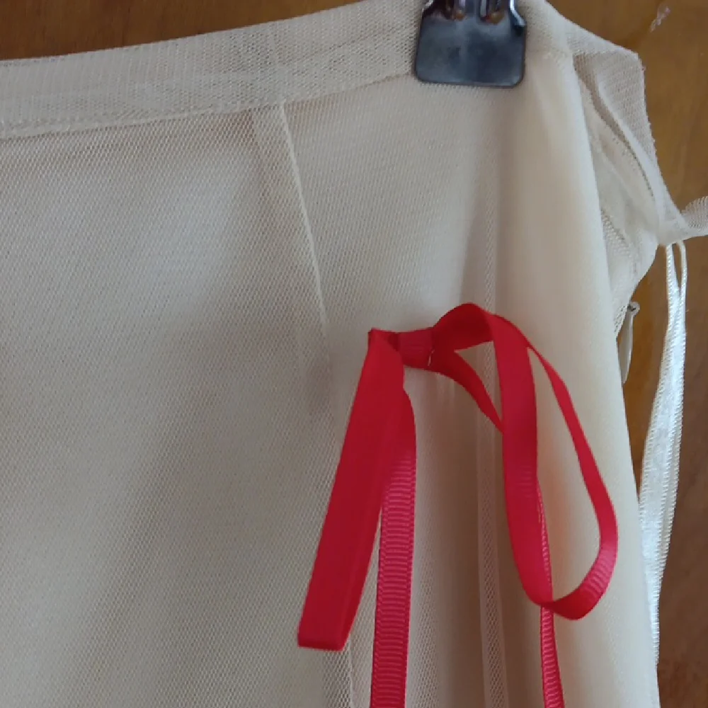 Maeve Cream and Red A-Line Midi Skirt - Picture 4 of 7